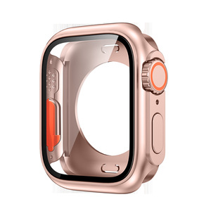 Custodia Protettiva Unica in Vetro Temperato con Placcatura PC per Apple Watch 9 8 7 6 <span class=keywords><strong>5</strong></span> SE, Protezione Schermo Completo, Impermeabile e Antiurto - Product Image 5