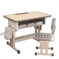 Ensemble bureau et chaise pour étudiants, robuste, certifié BIFMA, qualité commerciale, hauteur réglable, fabrication directe du fabricant, équipement durable