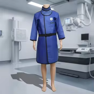 Tenue de protection anti-rayonnement ionique en plomb deux pièces : Vêtement à manches courtes et tablier sans manches en plomb assorti - Product Image 2