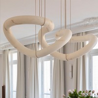 BGST Moderne Figure Huit Forme Design Salon Lampes Décor À La Maison Lustre Espagnol Naturel Albâtre Pendentif Lumières