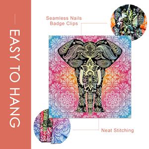 Décoration <span class=keywords><strong>de</strong></span> dortoir <span class=keywords><strong>de</strong></span> Style bohème, <span class=keywords><strong>tapisserie</strong></span> murale imprimée Mandala pour salon, vente en gros - Product Image 2