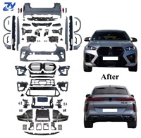 Para BMW Kit de carrocería de alta calidad 2024 X6 G06 Lci a X6M F96 Lci Rejilla de parachoques delantero y recortes de escape laterales