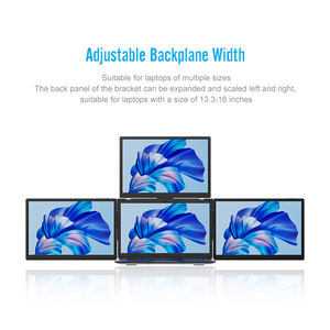13.3 inch xách tay có thể gập lại máy tính xách tay màn hình Extender ba màn hình văn phòng & chơi game IPS Bảng điều chỉnh 2nd 3rd 4th máy tính hiển thị - Product Image 3