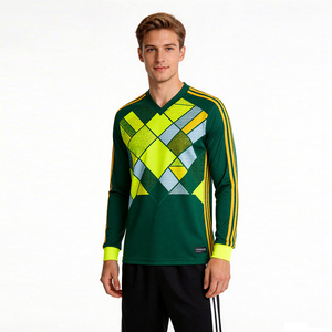 Maillot de football rétro unique à manches longues, style années 80-90, impression personnalisée, vêtements de football, approvisionnement en gros - Product Image 1