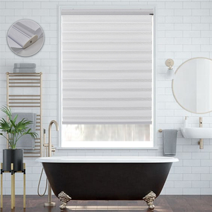 Tende a Rullo Zebra Senza Fili su Misura per Finestre, Filtranti di Luce a Doppio Strato Giorno e Notte, Facili da Installare per il Bagno - Product Image 2