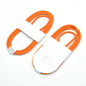 สายชาร์จเร็วสีส้ม 60W แบบคู่หัว Type C สายถักไนลอน สำหรับ Apple iPhone 17 - Product Image 1
