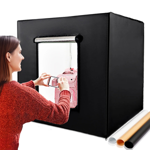 Boîte de Prise de Vue de Studio d'Éclairage en PVC de 60cm Mini Studio Photo Boîte de Photographie de Produits Vidéo et Scanning <span class=keywords><strong>3D</strong></span> - Product Image 4