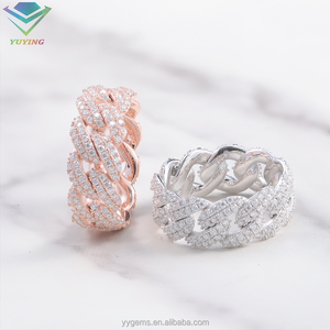 Anello Popolare Ice Out con Moissanite, Gioielli Hip Hop, Anello in Argento Sterling 925 per Uomo Donna, Anello Cubano con Diamante Moissanite VVS - Product Image 5