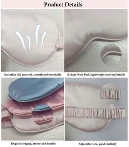 Masque de sommeil en soie personnalisé pour voyage, couleur sur mesure, vente en gros, meilleur ensemble cadeau d'affaires - Product Image 4