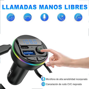Caricabatterie auto 4 porte Enerfero con ricarica rapida e funzione FM supporta BMW tre cavi di ricarica e porta USB - Product Image 2