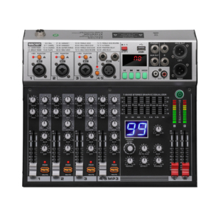 Consola de mezclas de audio mini de 7 canales KS 5 con Bluetooth y MP3 para estudio en casa, transmisión en vivo y estudio de grabación. - Product Image 1