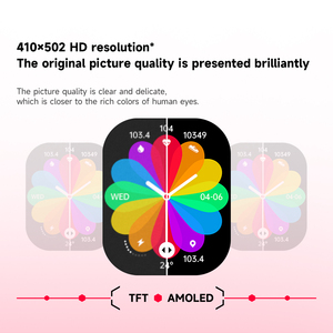 C26 1.96 "AMOLED สมาร์ทวอทช์พร้อม BT CAL, โหมดกีฬา100 + อัตราการเต้นของหัวใจและการนอนห<span class=keywords><strong>ล</strong></span>ับ1 ATM กันน้ำผู้ช่วยเสียง Ai - Product Image 4