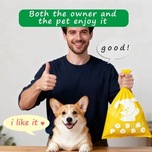 Bolsas Biodegradables Personalizadas de Fábrica para Desechos de Perros, Hechas de PLA/PBAT y Almidón de Maíz, con Asa Tipo Chaleco, Impresión Flexográfica para Sobres Rojos - Product Image 2