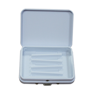 Nueva Llegada: Caja de Metal a Prueba de Niños con Botón Metálico, Promoción, Venta Especial, Lata a Prueba de Niños con Inserto de Plástico para Cigarrillos - Product Image 1