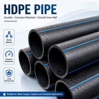 Tuyau PE100 HDPE haute pression 20-1000 mm, résistant à la corrosion, en polyéthylène pour l'alimentation en eau industrielle, personnalisé selon la norme GB