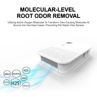 Éliminateur d'odeurs intelligent pour animaux de compagnie avec détection intelligente, purificateur d'air à oxygène moléculaire actif pour litière de chat