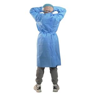 Bonne qualité pas cher prix jetable 45g SMS robe d'isolement non stérile robe en tissu non tissé - Product Image 5