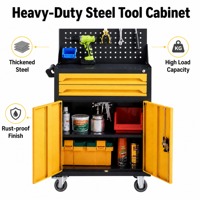 Serrures à clé pour portes doubles, chariot à outils, capacité de charge 300 kg, personnalisable OBM/OEM/ODM, garantie 3 ans, verrouillage à 3 points pour protéger les objets de valeur