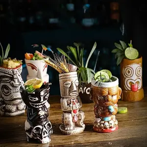 कस्टम लोगो विंटेज बालों वासोस टिकी कप रचनात्मक ज़ोम्बी कप हेलोवेन गिफ्ट बार पार्टी सिरेमिक कॉकटेल टिकी मग कप - Product Image 2