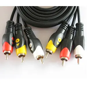 3RCA إلى 3RCA الصوت كابل الذكور إلى الذكور كابل AV مرئيات 1.8M