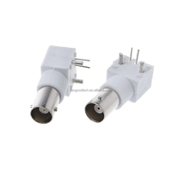 Conector Hembra Q9 BNC Blanco para Conexión de Video, Conector Hembra Horizontal para Panel Q9, Nuevo
