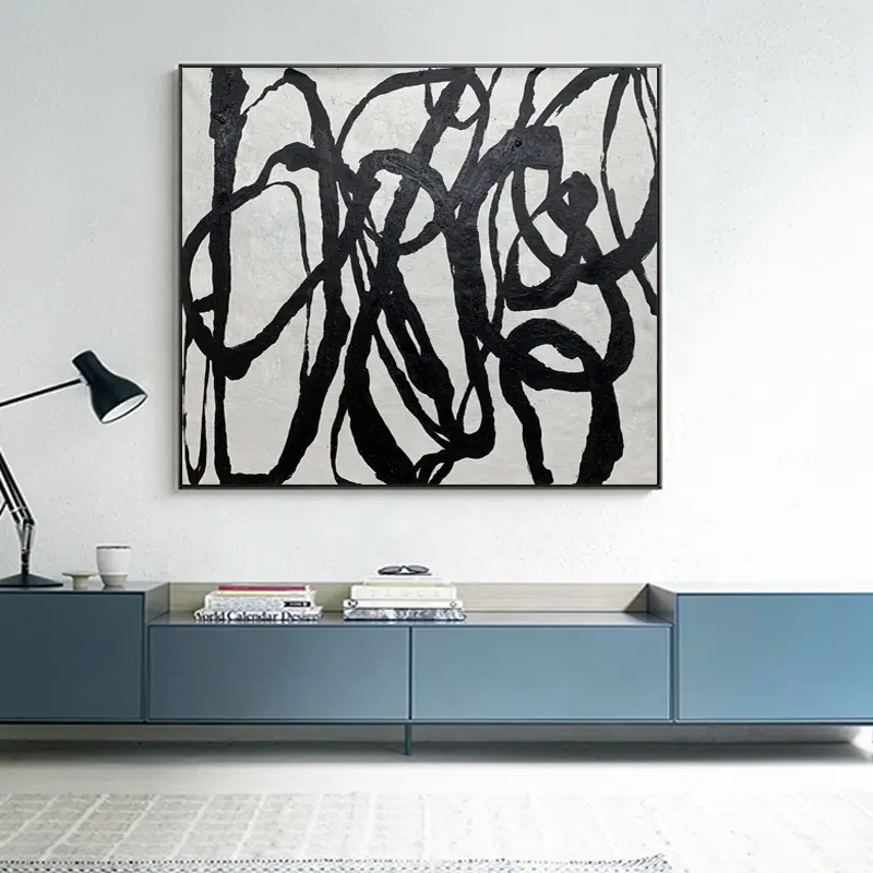Abstract Living Room Canvas Wall Contemporary Art Decor Handmade Handmade Painting