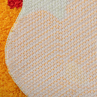 Tapis de douche OEM antidérapant en microfibre pelucheuse et tuftée, antibactérien, écologique, à motif floral, doux, absorbant et lavable en machine
