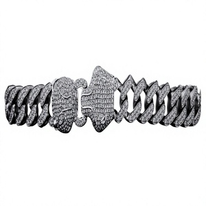 <b>Silver</b> Rhodium Plated Moissanite Animal Shape <b>Stacking</b> <b>Ring</b> for Unisex Gift - Product Image 4