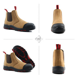 Newstyle cuero genuino Chelsea trabajo Casual deportes corte alto Mujer ingeniería caras botas de seguridad de trabajo para hombres - Product Image 2
