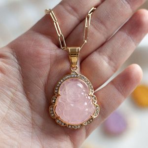 LS-B2684ใหม่มาถึง18พันทอง<span class=keywords><strong>พระ</strong></span>พุทธรูปสร้อยคอ,หลายสีหยกพระพุทธรูปหัวเราะสร้อยคอเครื่องประดับสำหรับของขวัญคริสต์มาส - Product Image 5