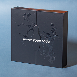 กล่องบรรจุภัณฑ์เครื่องสำอางเปิดประตูแบบแม่เหล็กสองประตูพร้อมแผ่นกระดาษสีเทาแบบยั่งยืนบรรจุภัณฑ์แบบสร้างสรรค์ออกแบบได้ตามต้องการ - Product Image 3