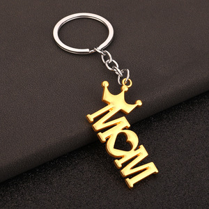 Cartoon Alloy Keychains for Mom and Dad Unique Stainless Steel <b>Small</b> <b>Gift</b> Pendant for Mother's Day and Father's Day - Product Image 3