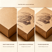 Boîte pliante en papier kraft personnalisée pour chocolats et confiseries