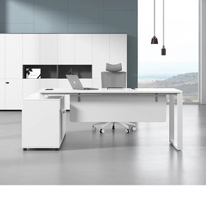 Escritorio Ejecutivo Flotante <span class=keywords><strong>2026</strong></span> Boss CEO, Moderno y de Lujo, de Madera, con Doble Motor de Elevación, Bloqueo por Contraseña, Formaldehído E1, 3 Niveles de Altura - Product Image 2