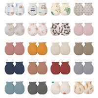 Sarung Tangan Bayi Katun untuk Semua Musim 0-6 Bulan, Anti Gores, Elastis, dan Hangat