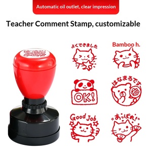 Tampons encreurs personnalisés en métal pour enfants, motifs de dessins animés japonais, mignons, pour récompenses pédagogiques, pour étudiants - Product Image 2