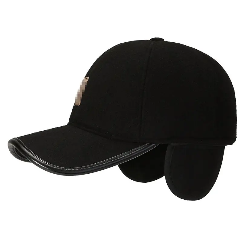 Men's Winter Baseball Cap with Ear Flaps, Baseball winter sport hat with Ear Flaps for Men Outdoor Walk Running