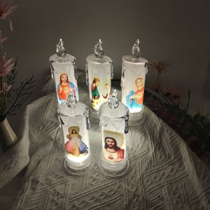 Bougies de souvenir religieuses lumineuses transparentes <span class=keywords><strong>à</strong></span> piles BESTSUN en gros, bougies commémoratives Led - Product Image 1