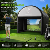 Tente de simulateur de golf gonflable, abri portable pour la pratique du golf, écran anti-impact, imperméable, durable, pompe à air électrique pour l'extérieur
