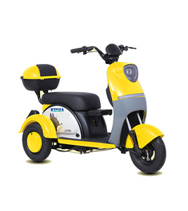 Tricycle électrique à 3 roues ANMEK Orange Blanc pour adultes avec boîte de rangement arrière - Product Image 4