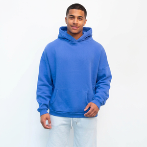 Sudadera con Capucha de Felpa Francesa de Algodón sin Cordones, Holgada, Personalizada, de 400 g/m², Tallas Grandes para Hombre, Alta Calidad - Product Image 1