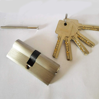 Kingdom ma — serrure de porte en laiton, cylindre Double ouvert avec cinq clés pour ordinateur, style européen
