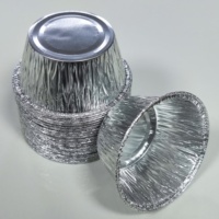 Barquette jetable en aluminium de 100 ml pour tarte aux œufs, gâteau, cuisson, ronde de 3 pouces, emballage alimentaire en aluminium