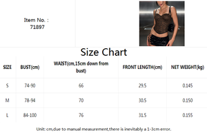 En stock Nouveauté 2026 Crop top femme style Spicy Girl pour boîte de nuit, imprimé léopard, orné de strass, avec sangle de cintrage à la taille et anneau en acier - Product Image 6