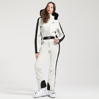 Combinaison de ski de course à capuche intégrale exclusive et tendance, rétro, à carreaux d'hiver, une pièce, combinaison de ski pour femme