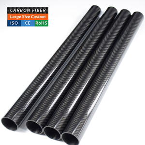 Tùy chỉnh OEM đường kính lớn sợi carbon ống nhà sản xuất 3K cong tròn vuông Carbon fibre ống để bán - Product Image 1