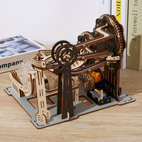 Hamaileon Fabricant de Puzzles Mécaniques de Circuit de Billes, Machine à Engrenages Cinétiques, Artisanat en Bois 3D Fait Main, Décoration de Bureau Motorisée pour Adultes