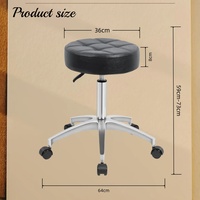 Chaise de bureau pivotante confortable, réglable en hauteur, avec siège en cuir PU matelassé