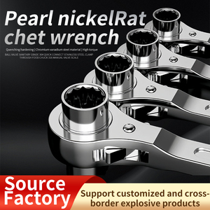 SIKE Industrial Grade Carbon Steel Metric OEM 19mm X 22mm Double-Ended Socket Ratcheting Podger Wrench - Product Image 3