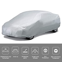 Housse de voiture extérieure imperméable 4 saisons avec protection UV, anti-rayures, fermeture éclair sur la porte pour automobiles